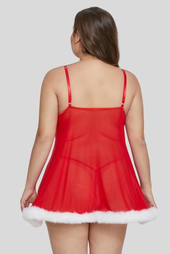Plus Size Sleigh All Day Babydoll Set
