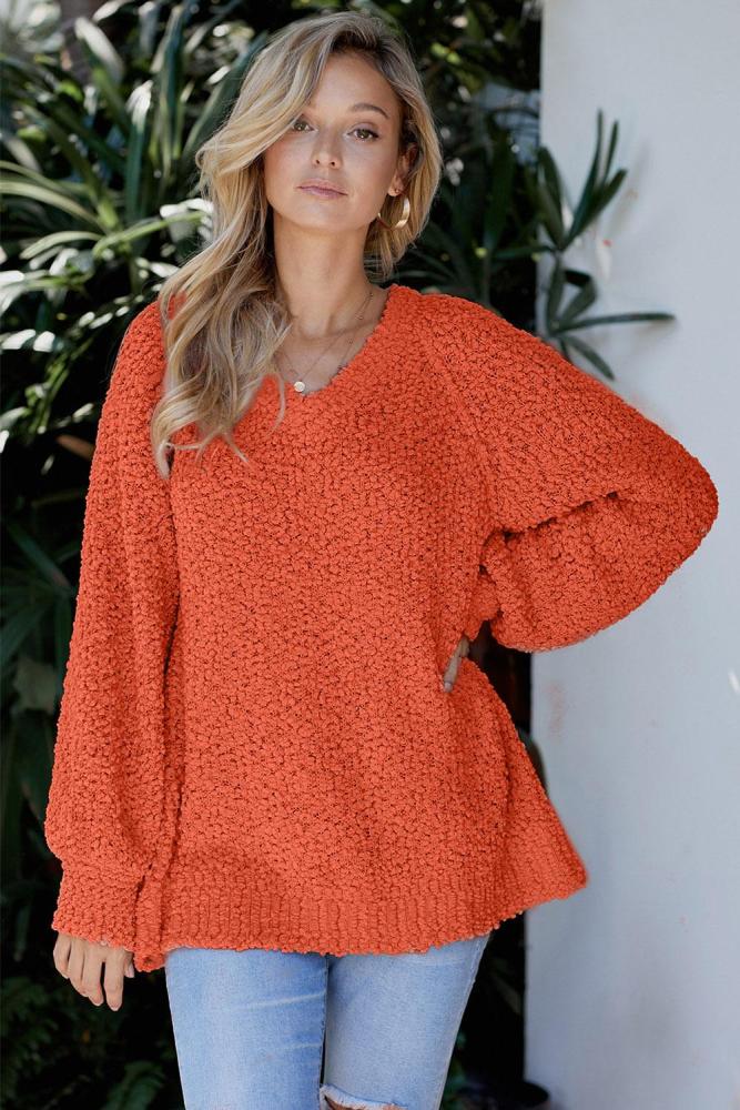 Orange Chill in The Air Sweater