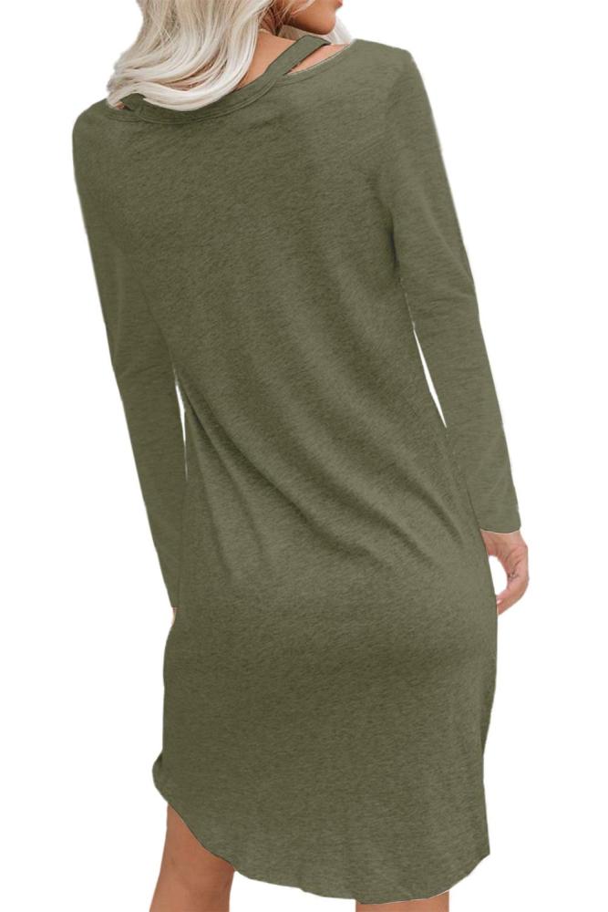 Green Clear Skies Jersey Twist T-shirt Dress