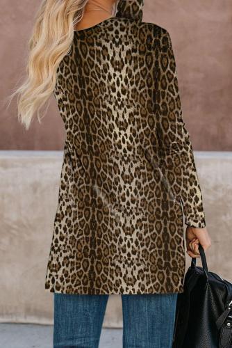 Print Button Down Cardigan