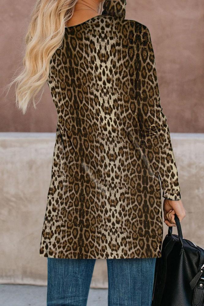 Print Button Down Cardigan
