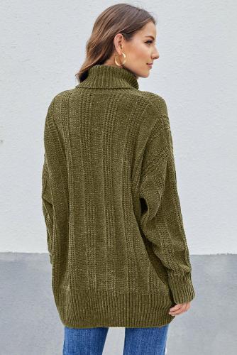 Green Soft Chenille Sweater