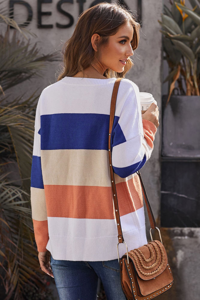 Blue Catch Feels Colorblock Sweater