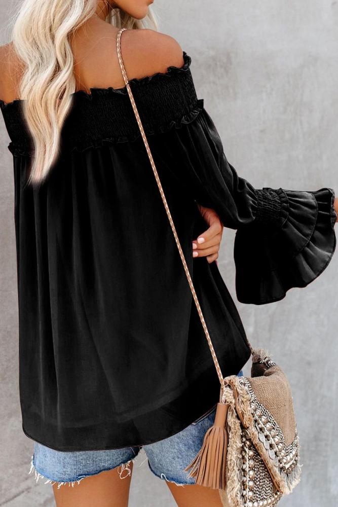 Black Longing For You Off The Shoulder Top