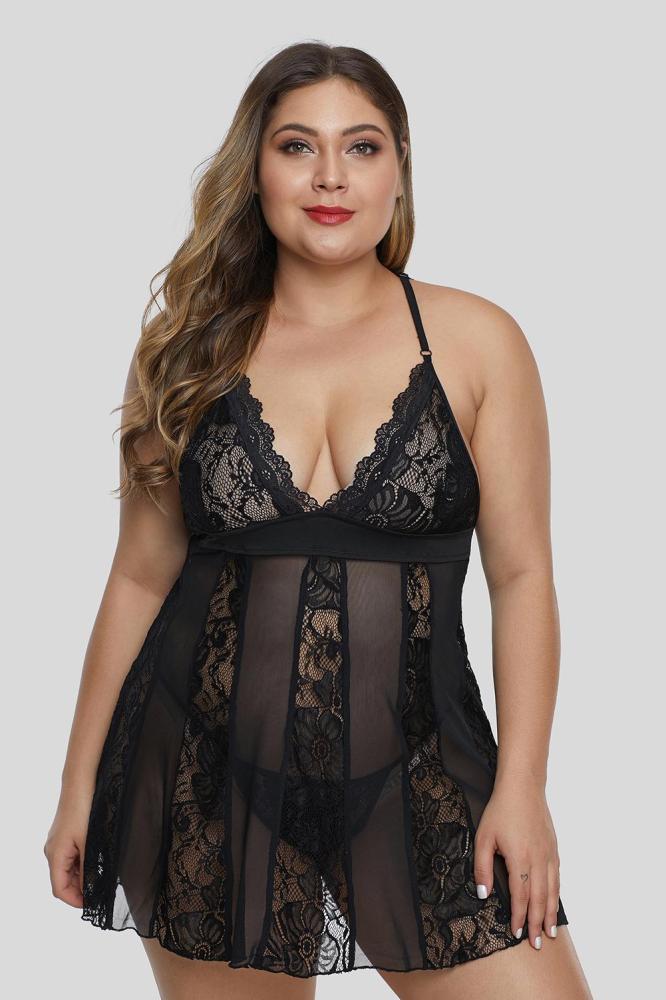 Black Kiss The Night Plus Size Lingerie
