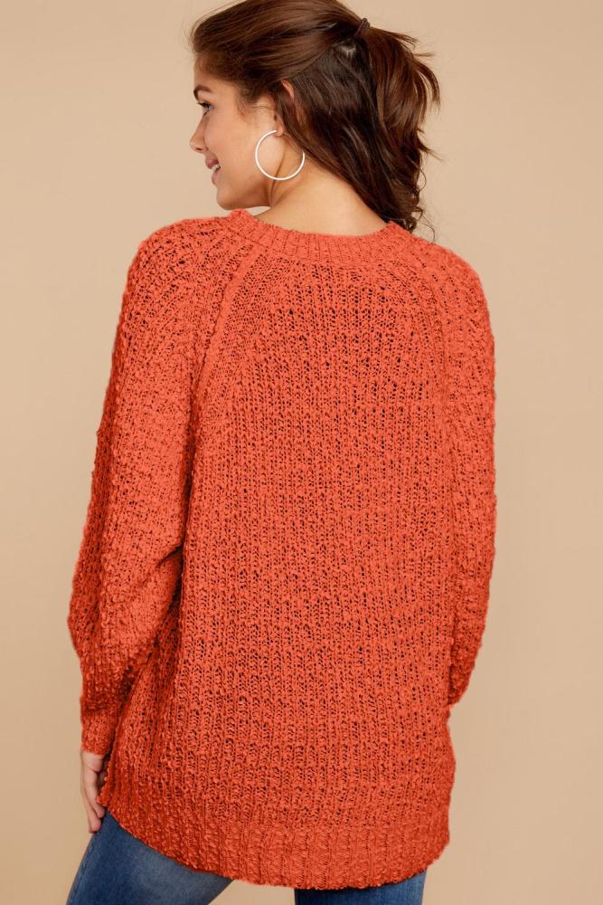 Orange Chill in The Air Sweater