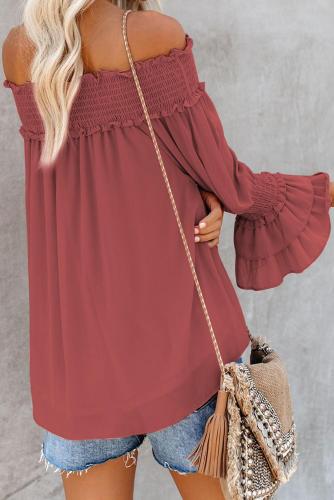 Red Longing For You Off The Shoulder Top