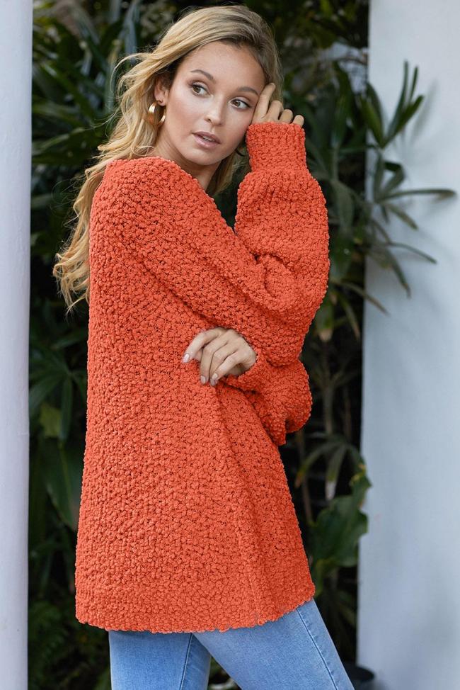 Orange Chill in The Air Sweater