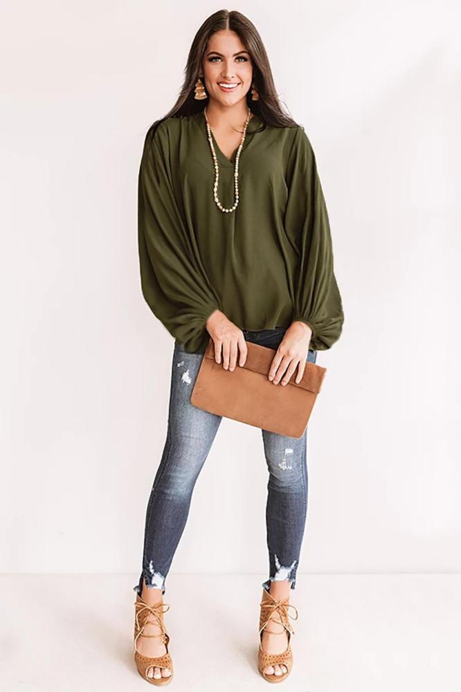Green Set For Success Shift Top