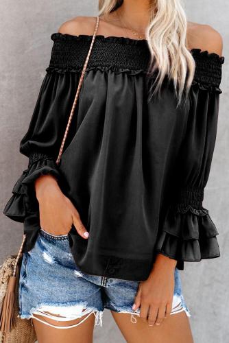 Black Longing For You Off The Shoulder Top