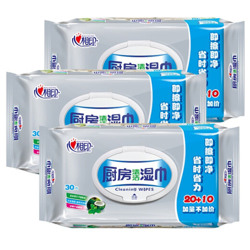 Kitchen Cleaning Wipes 24 Packets Totall 720 Pieces Wet Kitchen Papers