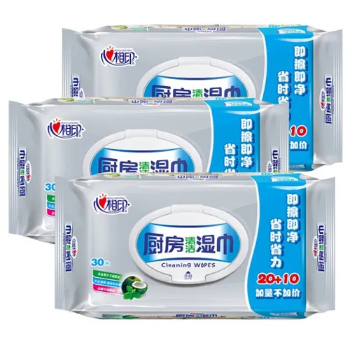 Kitchen Cleaning Wipes 24 Packets Totall 720 Pieces Wet Kitchen Papers