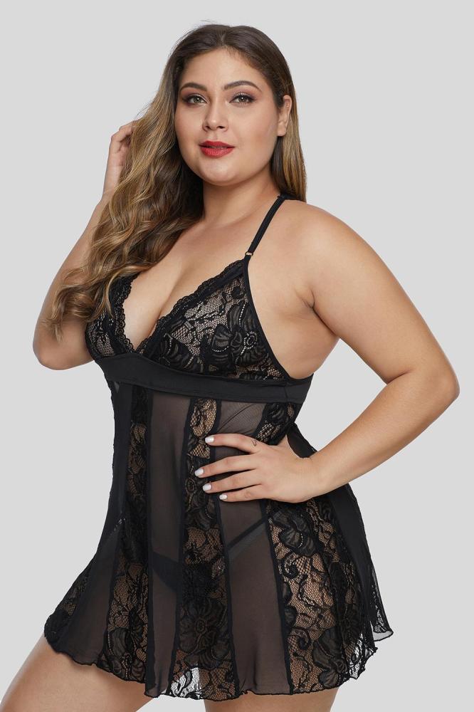 Black Kiss The Night Plus Size Lingerie