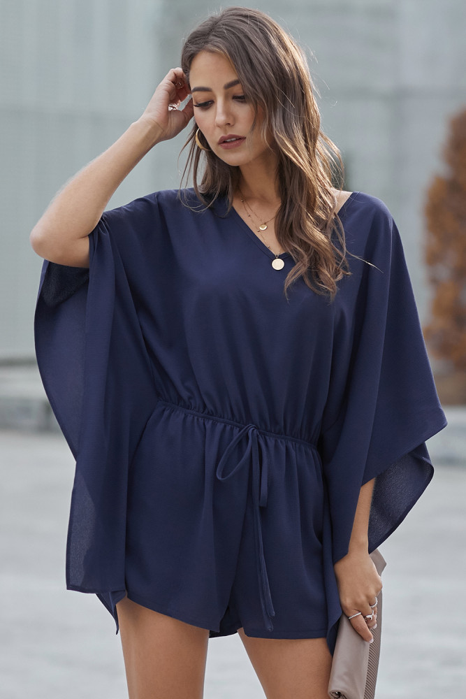 Blue Born To Fly Kimono Romper