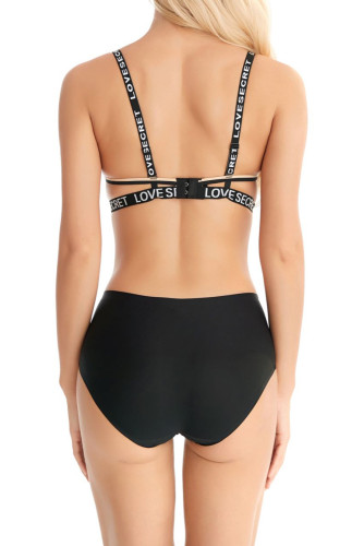 Dual Support Sport Black Bralette Lingerie