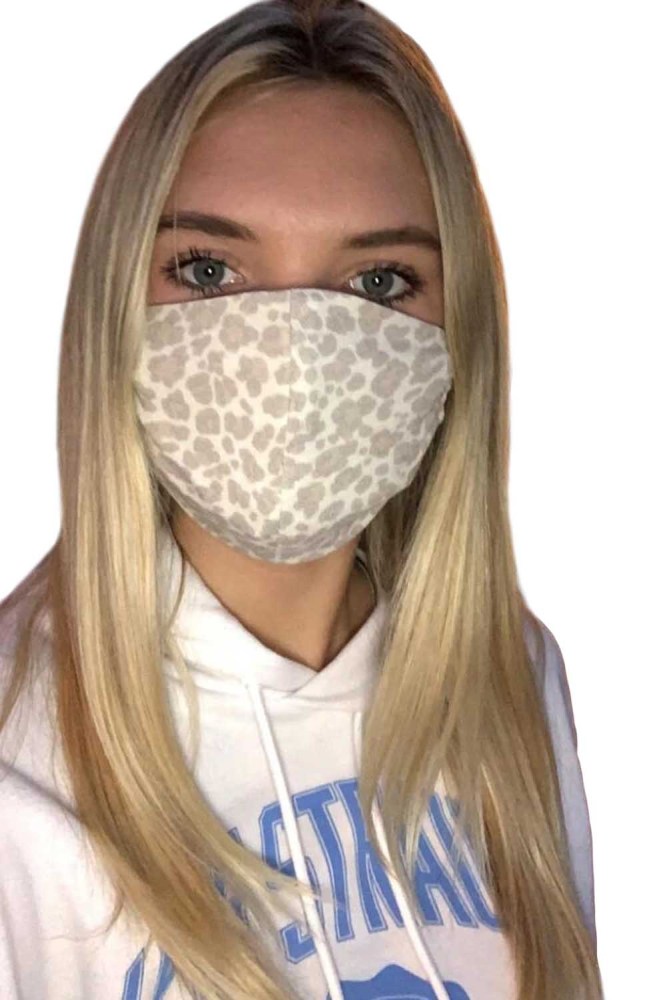 Apricot Leopard Print Tie Dye Adult Non-Medical Cloth Mask