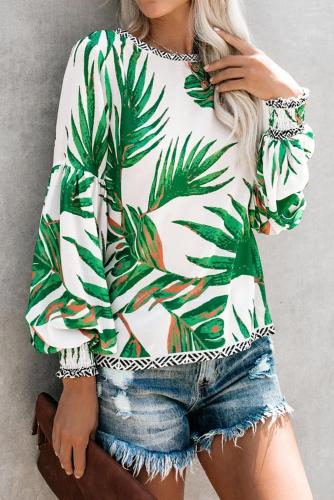 White Floral Printed Blouse