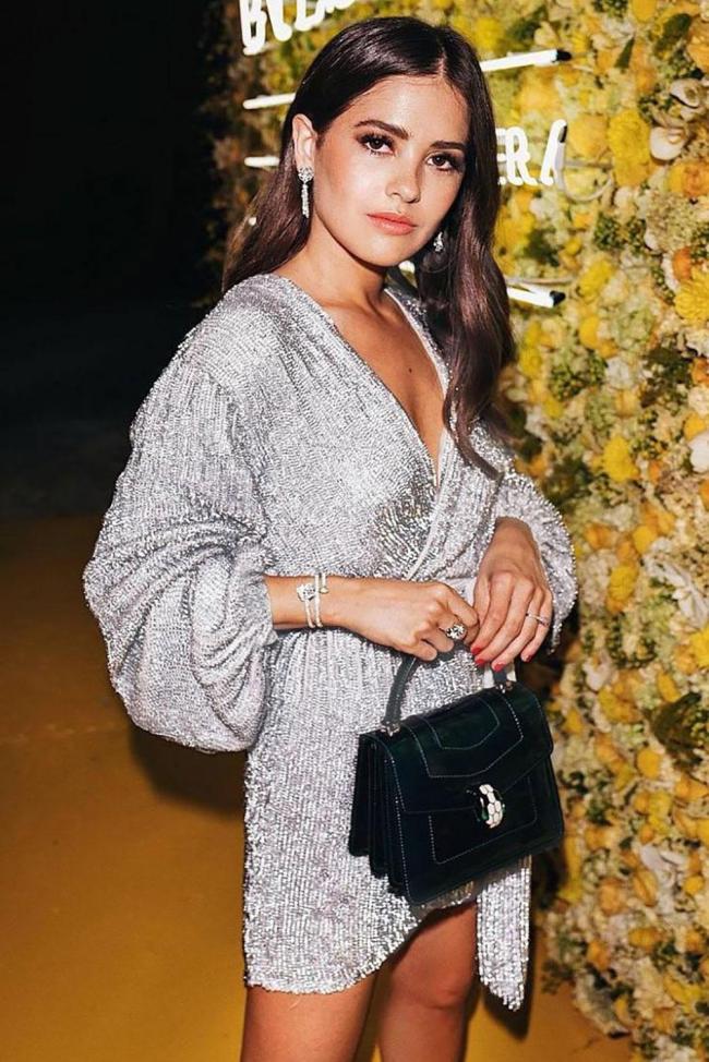 V-Neck Lantern Sleeve Wrap Party Dress