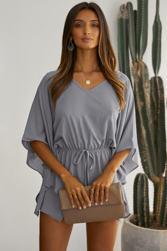 Gray Born To Fly Kimono Romper