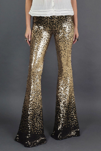 Black&Gold Gradient Sequined Pants