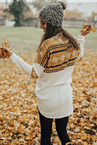 Yellow On Santa's Nice List Shift Blouse