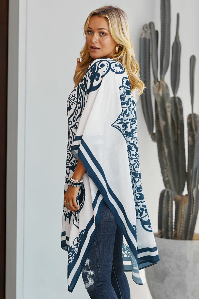White Tokyo Medallion Kimono
