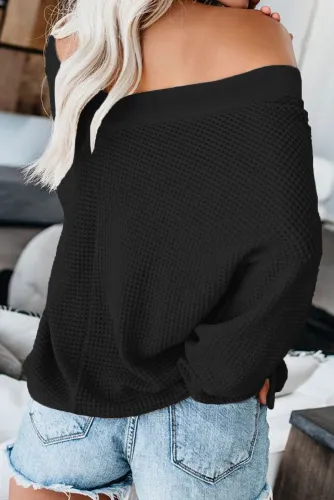 Black Our Country Roads Thermal Top