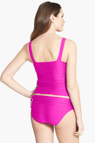 Rose Ruched Maternity Tankini Swimsuit