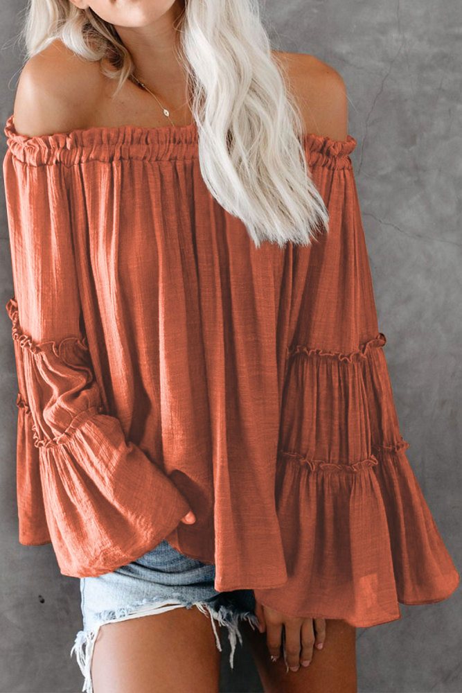 Brown Trip Advisor Off The Shoulder Top