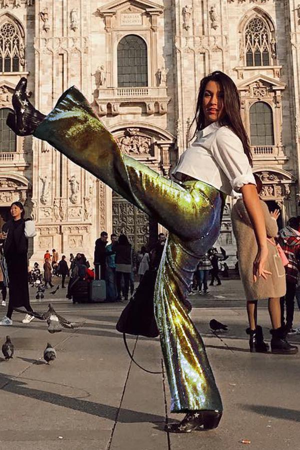 High Waist Sequin Pants