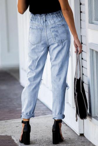 Ferguson Distressed Paper Bag Waist Denim