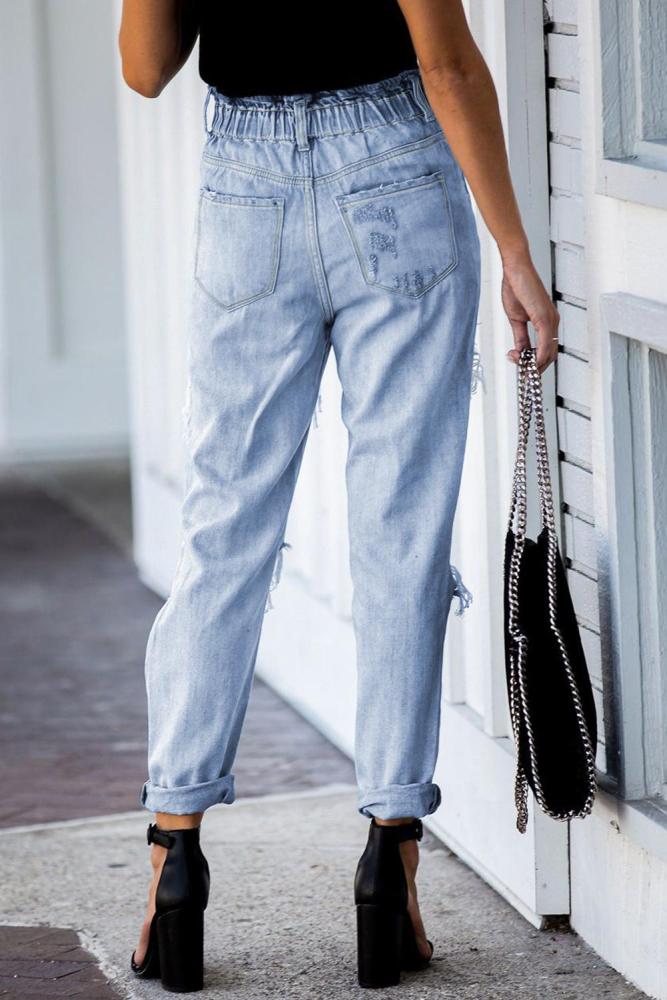 Ferguson Distressed Paper Bag Waist Denim