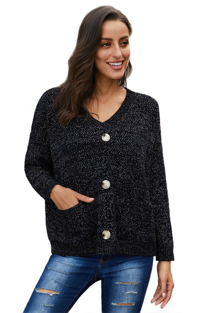 Black Swoon And Snuggles Chenille Shift Sweater