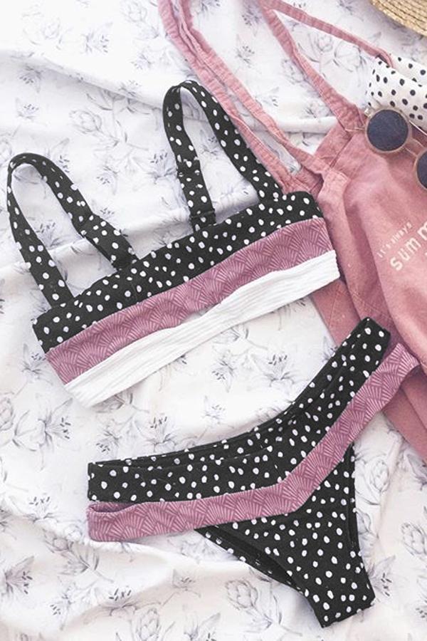 Holiday Summer Print Peek-a-boo Bikini