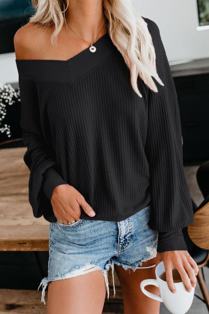 Black Our Country Roads Thermal Top
