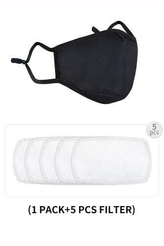 5pcs Anti-Pollution Activated Carbon Black Face Mask
