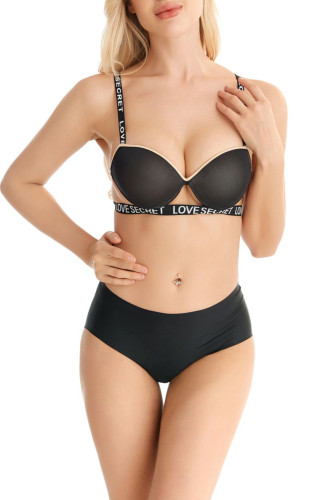 Dual Support Sport Black Bralette Lingerie