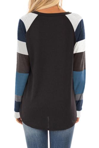 Blue Halloween Theme Long Sleeve Pullover Top