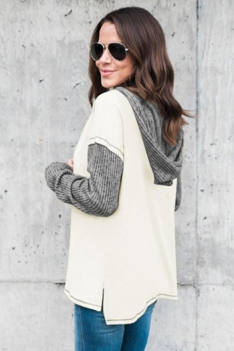 Gray Clear As Day Contrast Hoodie