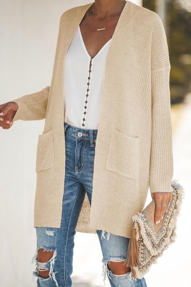 Apricot Maribelle Pocketed Cardigan