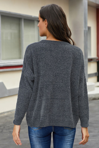 Gray Swoon And Snuggles Chenille Shift Sweater