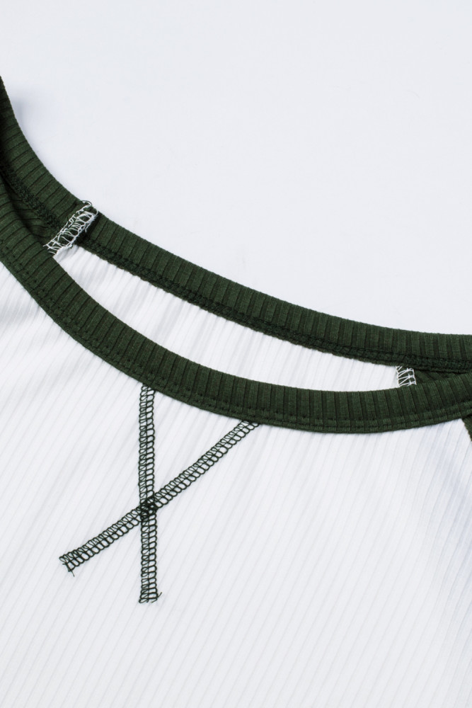 Green Season Awaits Long Sleeve Raglan Top