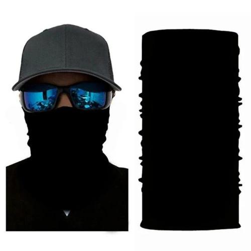 Face Shield and Neck Warmer with Dust and Sun UV Protection (Black)