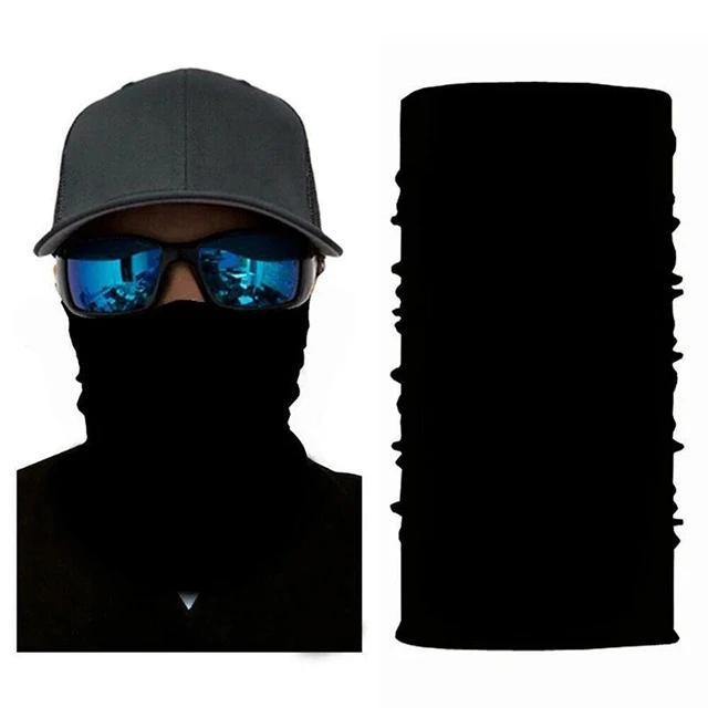 Face Shield and Neck Warmer with Dust and Sun UV Protection (Black)