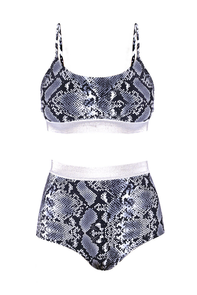 Multicolor Two-piece High Waisted Bikini