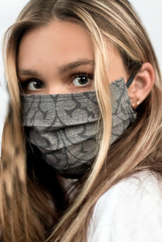 Gray Printed Protection Face Mask
