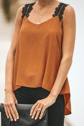 Rusty Like An Angel Lace Cami Tank