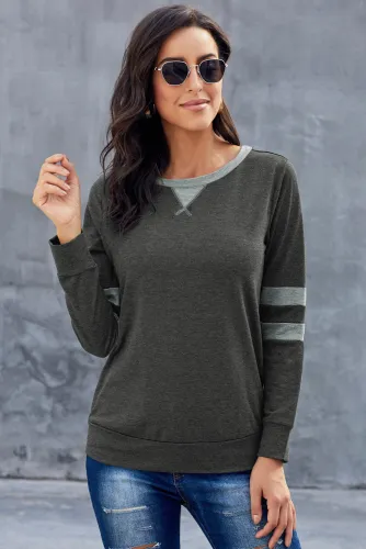 Gray Addicted To You Long Sleeve Sweatshirt