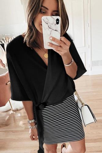 Black Buckle Wrap Crop Top