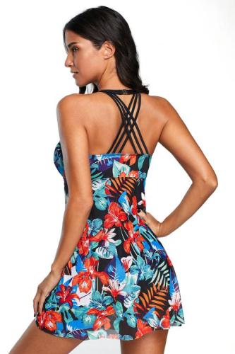 Multicolor Floral Print Swimdress